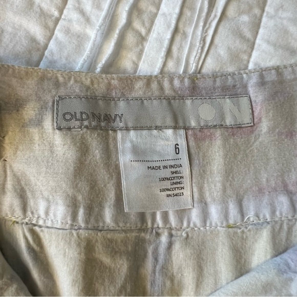 2/$30 Old Navy Floral Skirt Yellow 100% Cotton SZ 6 - Picture 9 of 13